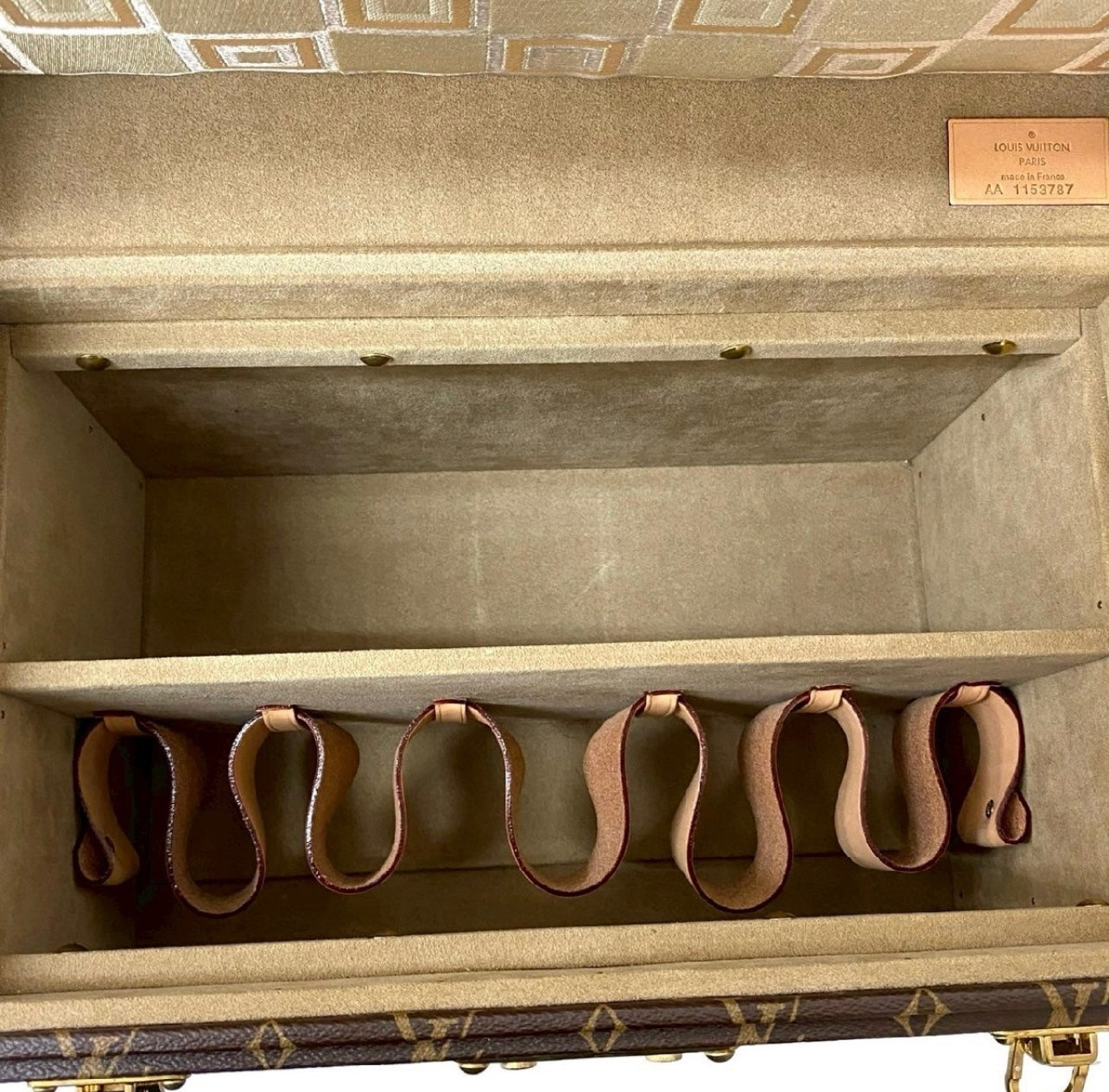 Louis Vuitton Monogram × Ichikawa Ebizō Faure Machine Makeup Trunk 2004 Set | Collector Hard Case Vanity Kabuki Red Crest LV Trunk