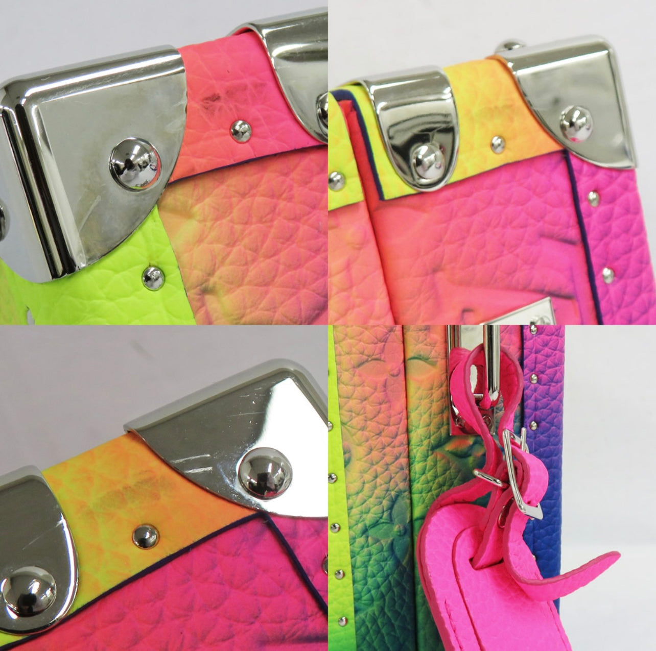 Louis Vuitton Soft Trunk Bag M20476 – Monogram Illusion Gradient Multicolor Rainbow Embossed Leather Crossbody (Excellent Condition)