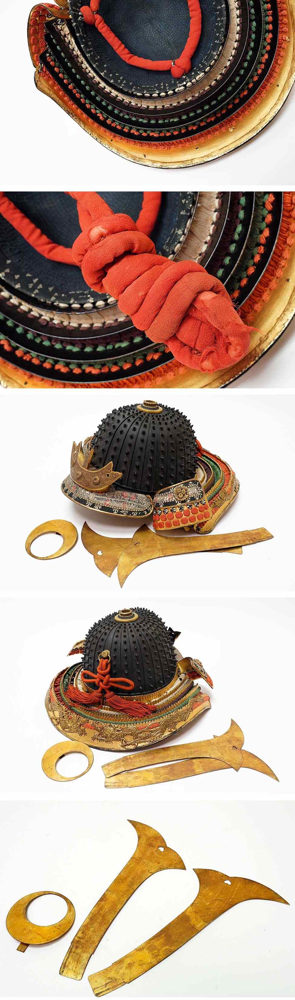 Edo-Period Nimai-Do Gusoku Armor Set | 28-Plate Hoshi Kabuto + Full Crescent Maedate | Black Lacquer + Dragon Fittings | Karabitsu Included