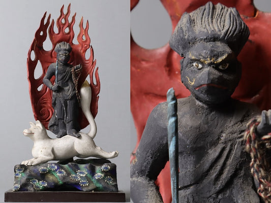 Akiba Gongen Zushi Shrine with Fudo Myoo Edo Period Esoteric Buddhist Guardian Cabinet