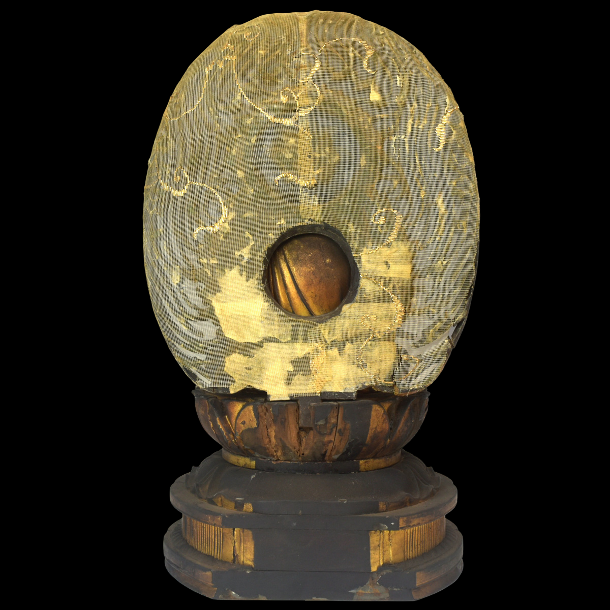 Edo Period Japanese Amida Nyorai (Amitabha) Wooden Seated Buddha with Mandorla (Antique, 100+ Years)