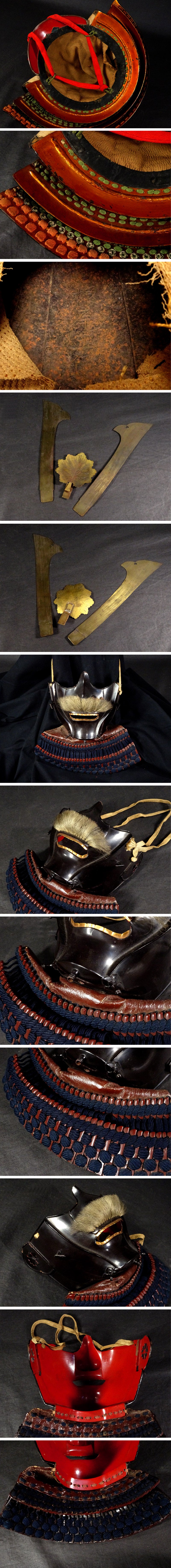 Edo Period Museum-Grade Gusoku Yoroi Armor — “Kajio Masanobu” Manner, Thirty-Two Plate Suji Kabuto, Signed-Style Iron Armor with Silk-Laced Kozane, Complete Display Ensemble