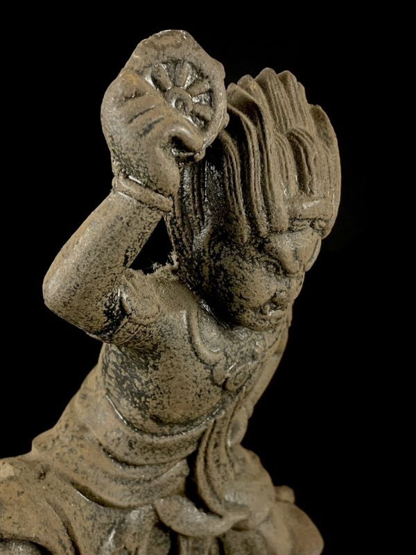 Zaō Gongen Stone Guardian Deity | Edo Period Shugendō Mountain Icon | Wrathful Gongen Sculpture