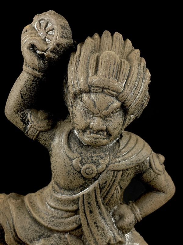 Zaō Gongen Stone Guardian Deity | Edo Period Shugendō Mountain Icon | Wrathful Gongen Sculpture