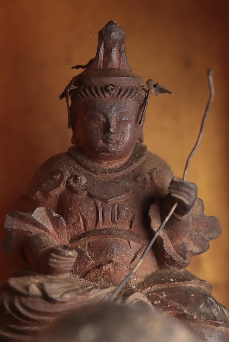 Edo Monju Bosatsu Zushi with Lion | Japanese Buddhist Shrine