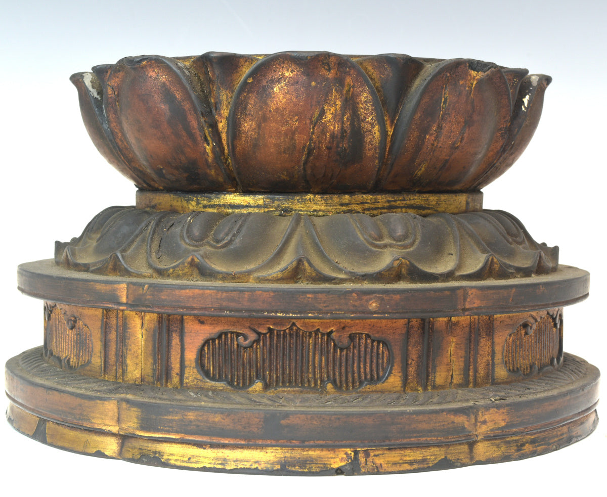 Edo Seated Amida Nyorai with Gyokugan Eyes (47 cm) — Radiant Halo Icon, Temple-Grade Presence