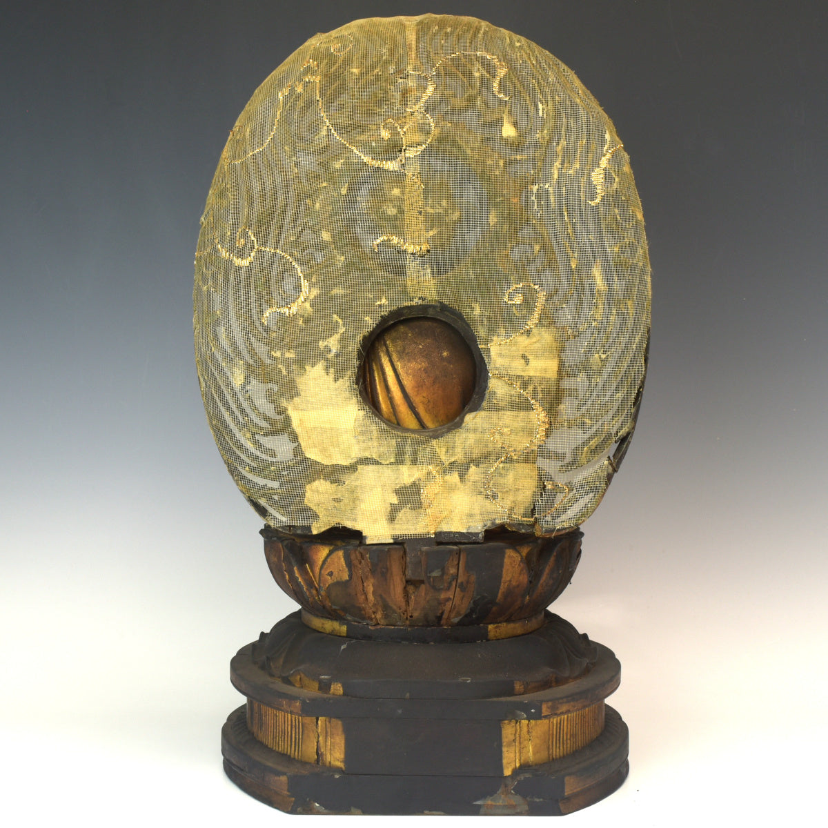 Edo Seated Amida Nyorai with Gyokugan Eyes (47 cm) — Radiant Halo Icon, Temple-Grade Presence