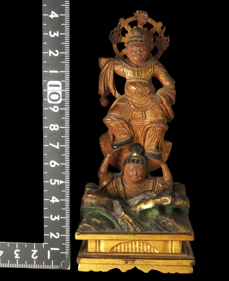 Edo–Meiji Portable Zushi Shrine — Bishamonten Guardian Deity (Vaiśravaṇa)