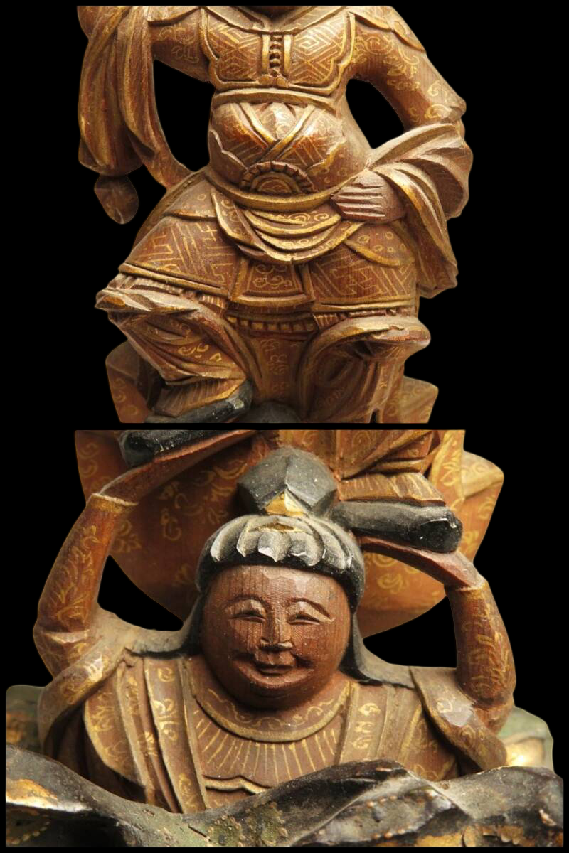 Edo–Meiji Portable Zushi Shrine — Bishamonten Guardian Deity (Vaiśravaṇa)