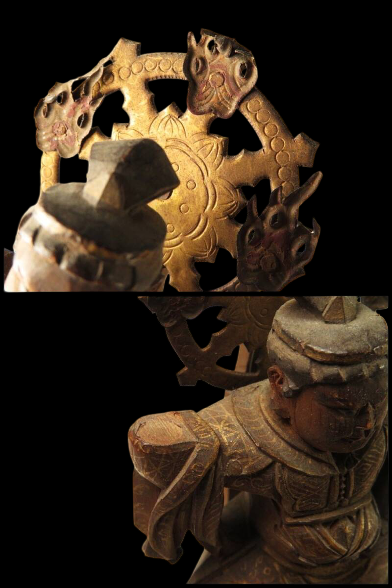 Edo–Meiji Portable Zushi Shrine — Bishamonten Guardian Deity (Vaiśravaṇa)