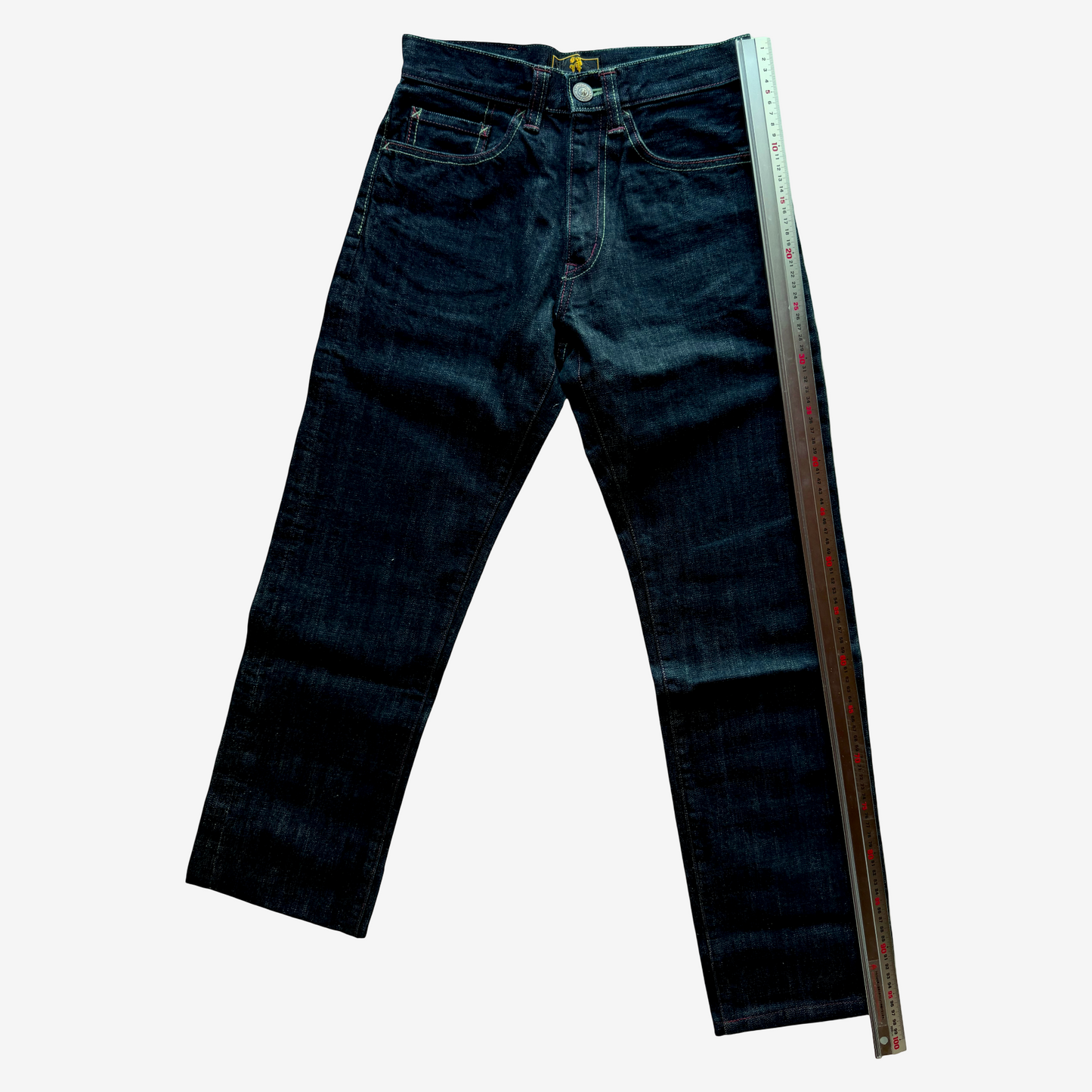 Zen by Kyoto Premium Hand-Painted Koi Carp Selvedge Denim Jeans | Japanese Artisan Denim | Zen Original Indigo Jeans | W30
