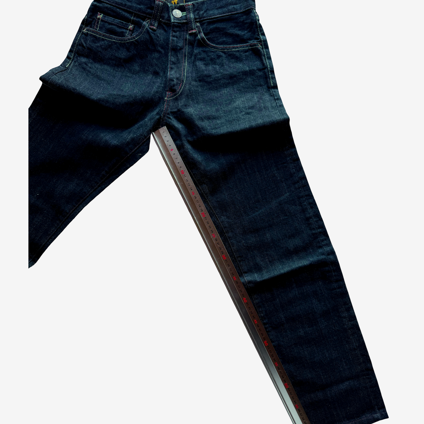 Zen by Kyoto Premium Hand-Painted Koi Carp Selvedge Denim Jeans | Japanese Artisan Denim | Zen Original Indigo Jeans | W30