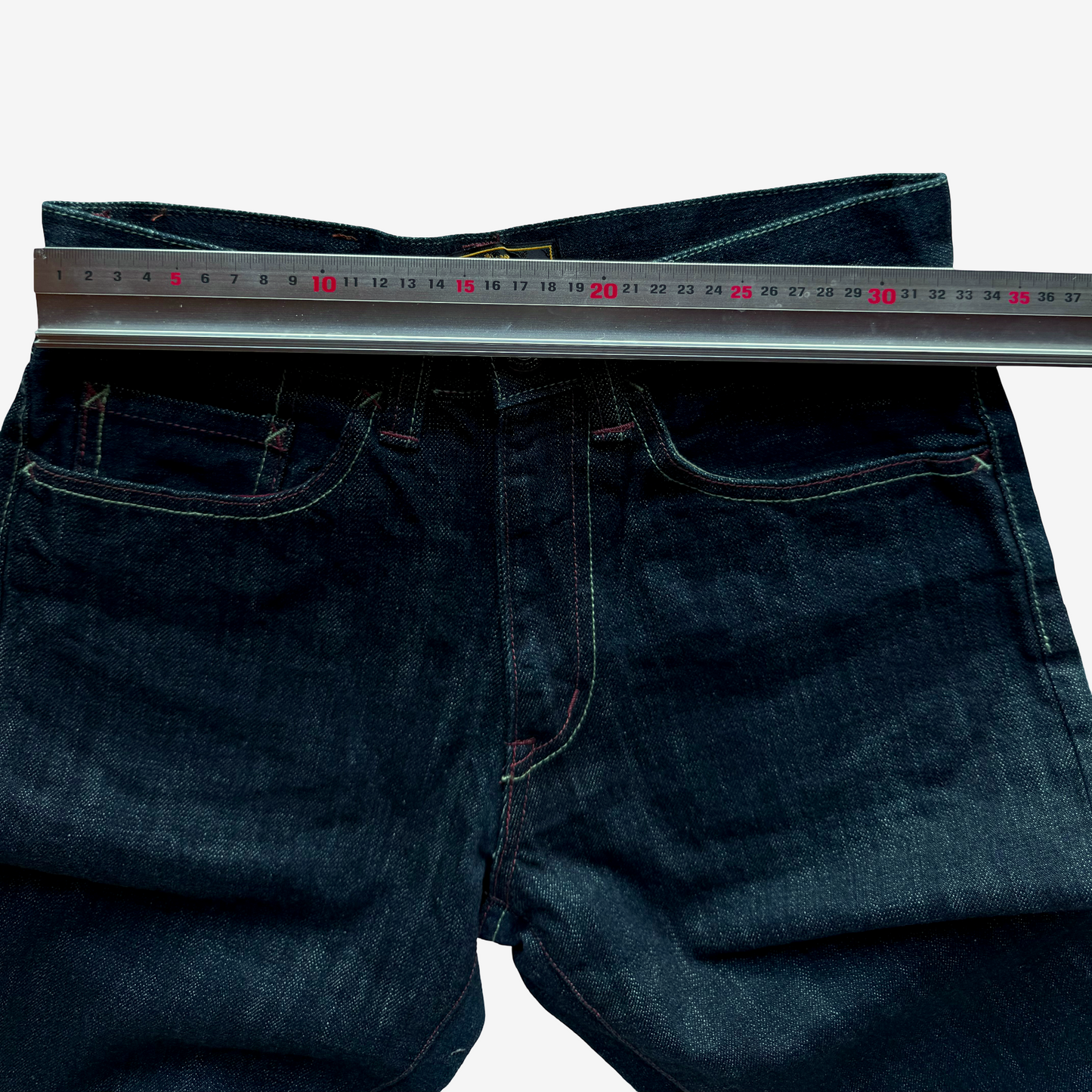 Zen by Kyoto Premium Hand-Painted Koi Carp Selvedge Denim Jeans | Japanese Artisan Denim | Zen Original Indigo Jeans | W30