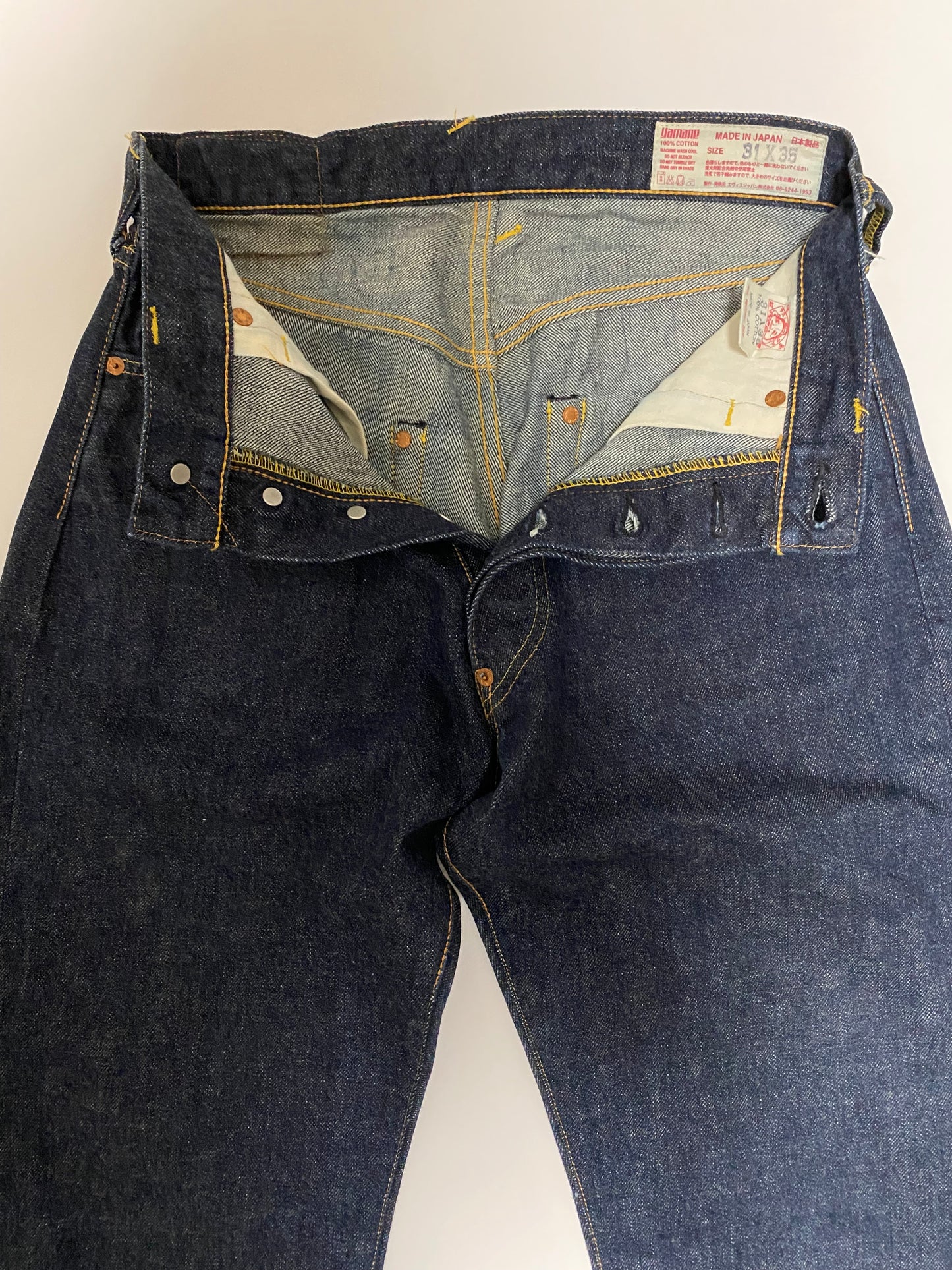 Vintage Evisu No.2 Selvedge Jeans Big RED Painted Seagull | Made in Japan Raw Denim | W31 × L35 Heritage Denim