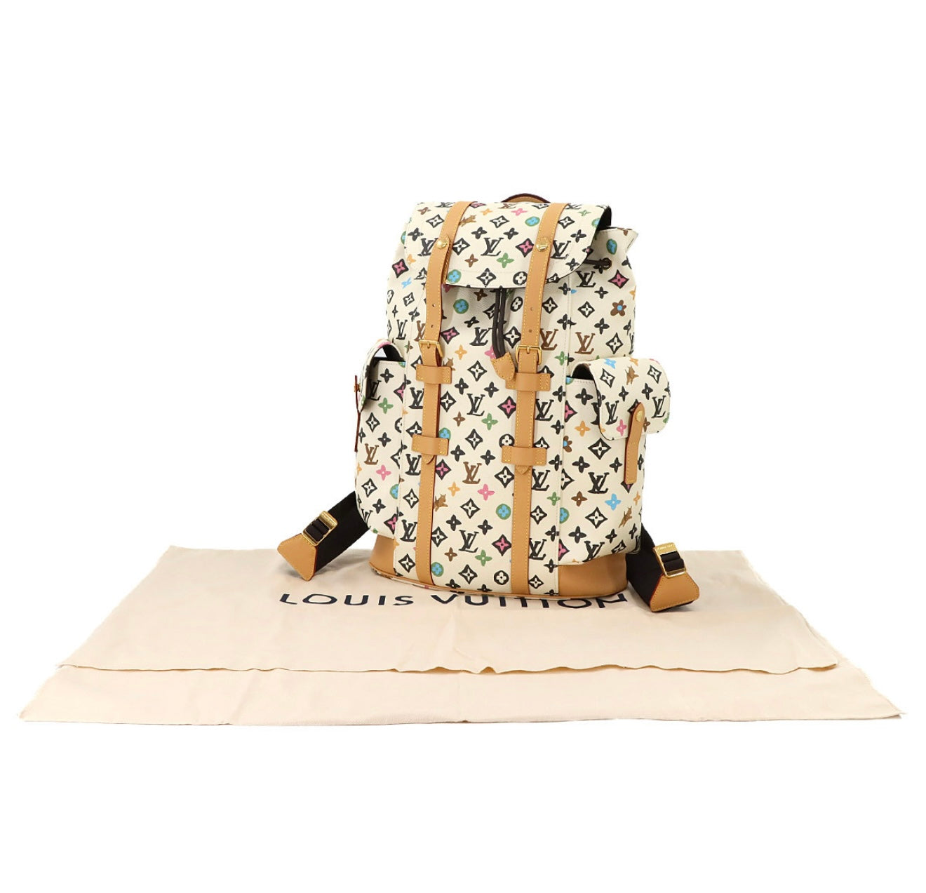 Louis Vuitton Monogram Multicolor Christopher MM Backpack Vanilla M25240 – Rare Collector’s Grail with Dust Bag & Accessories