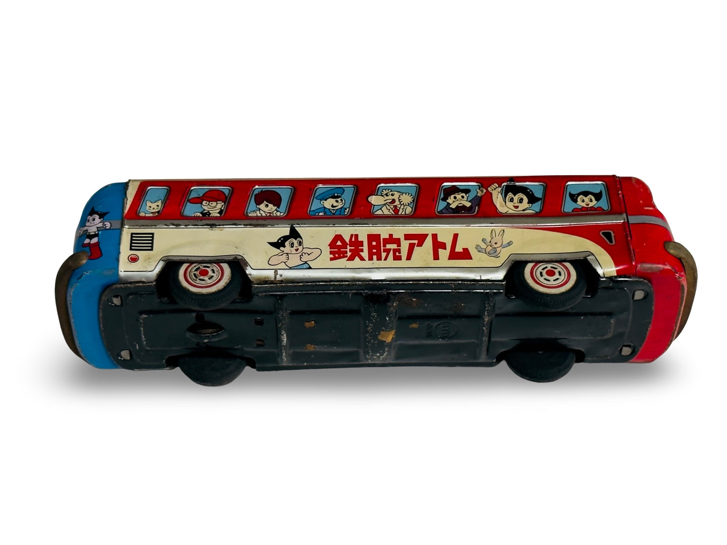 Vintage Mighty Atom (Astro Boy) Tin Bus – 1960s Japan Tin Toy – Tezuka Osamu Era
