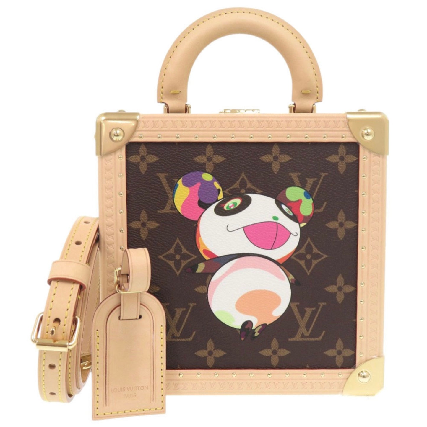 Louis Vuitton × Takashi Murakami Mini Square Trunk “Panda” — M13127 (Unused IC-Chip Verified)