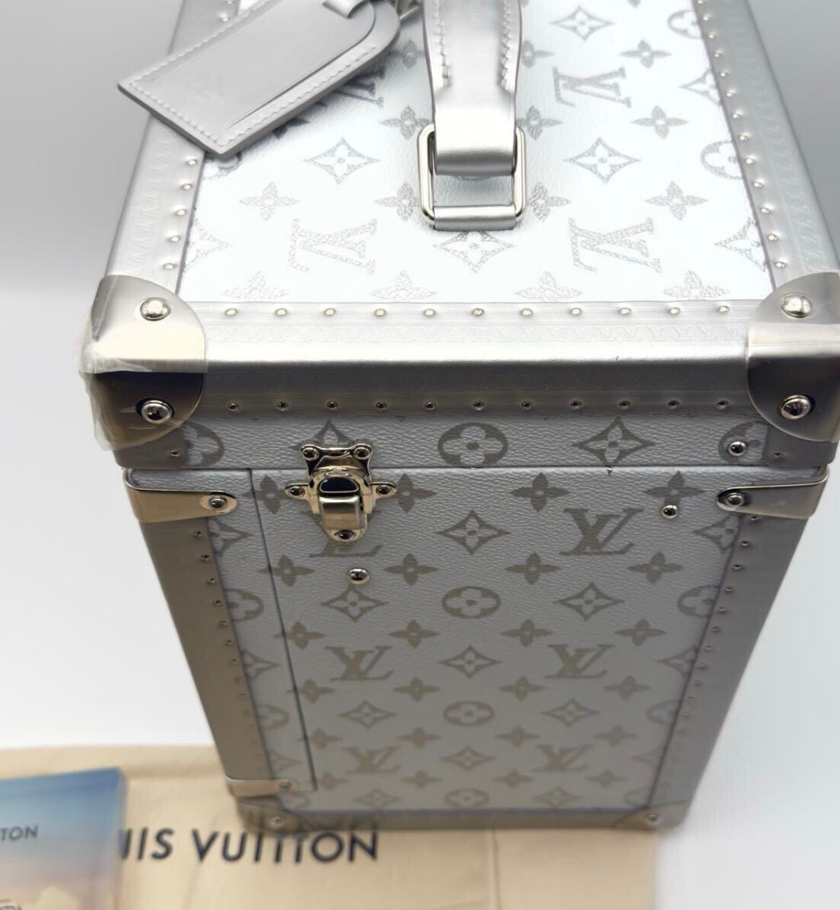Louis Vuitton VIA Treasure Trunk Silver Monogram Eclipse Taiga Rare Digital Collectible LV Box Unused Mint Japan Verified