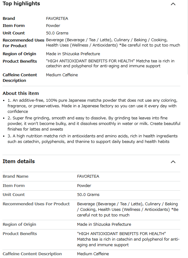 Premium Japanese Green Tea Ceremonial Matcha Powder 50g Tin |  Shizuoka Japan Origin