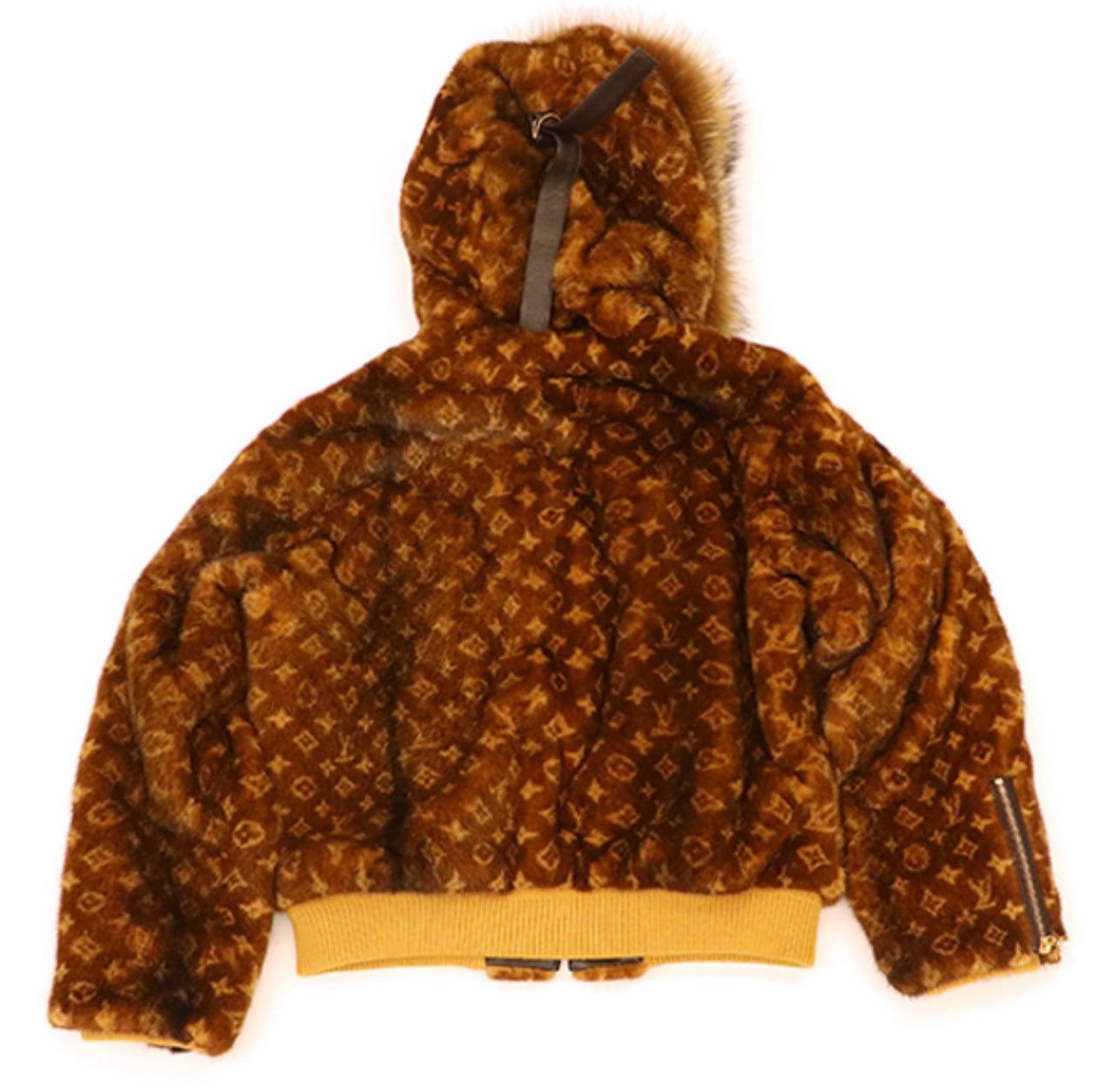 Louis Vuitton Monogram Mink Jacket w/ Fox Fur Hood Size 38 | Rare LV Mink Fur Outerwear | Archival Collector Piece VCCW02