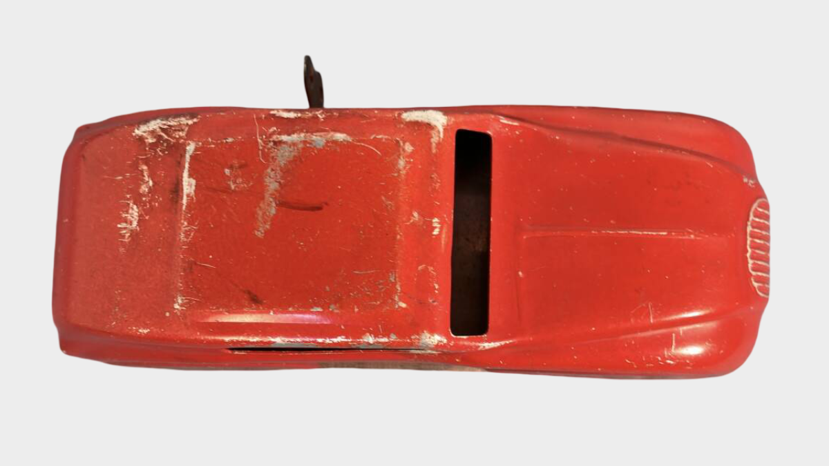 Unidentified French Tin Streamlined Model Car (Poss. SUPER-SPIRO) Pre-War / Early Post-War, Red Coachwork