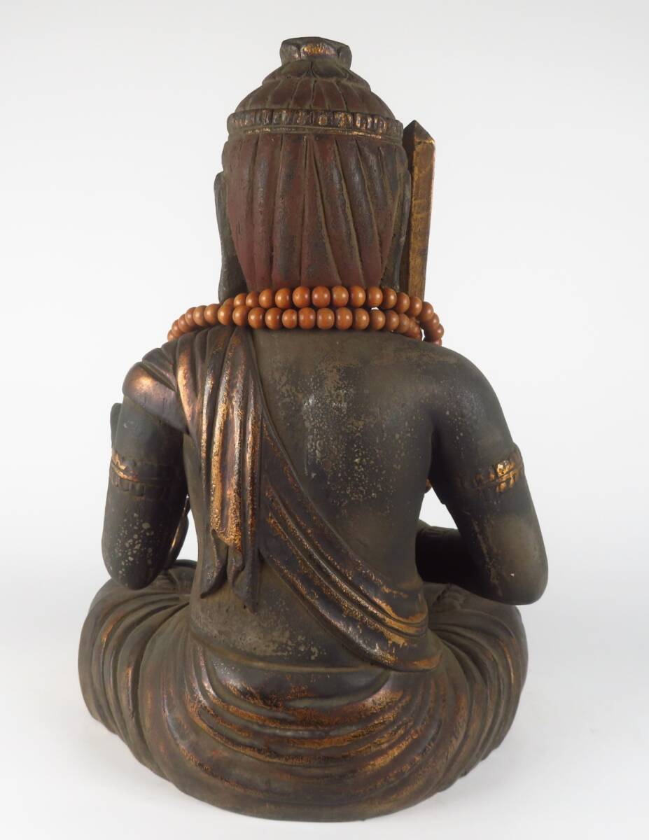 Fudō Myōō Polychrome Wooden Statue | Guardian Wisdom King Acala | Kyushu Temple Provenance | 64.5 cm