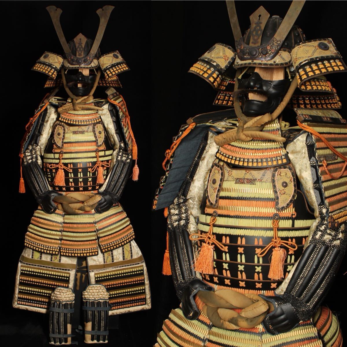 Full-Size Samurai Gusoku Armor | Assembled Kabuto & Menpo | Edo-Period Style Japanese Armor Display