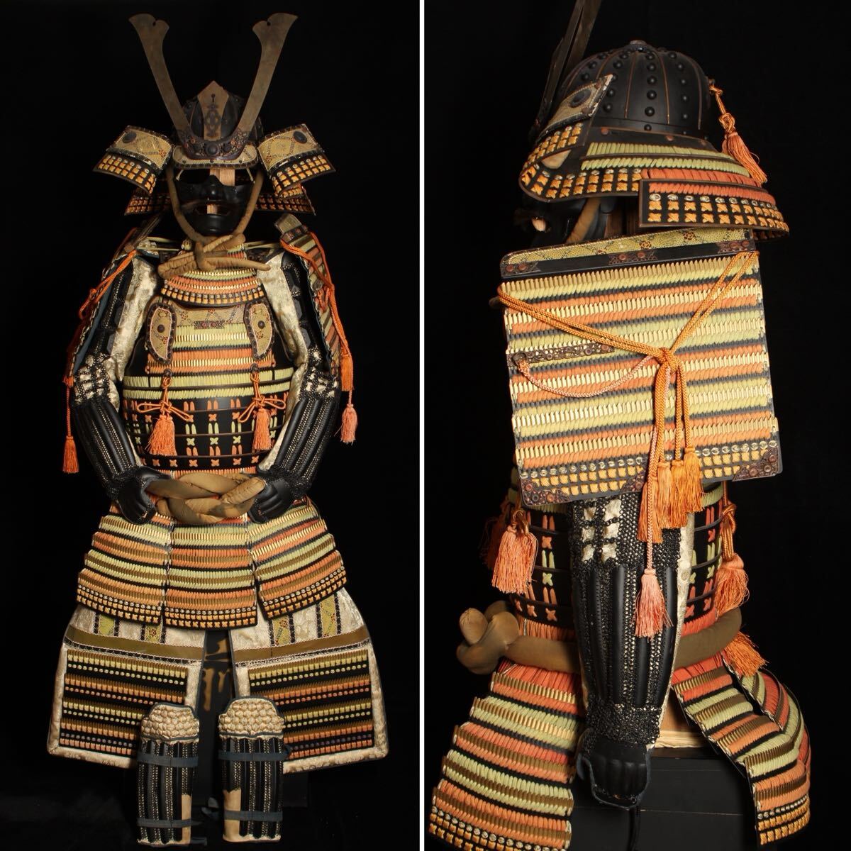 Full-Size Samurai Gusoku Armor | Assembled Kabuto & Menpo | Edo-Period Style Japanese Armor Display
