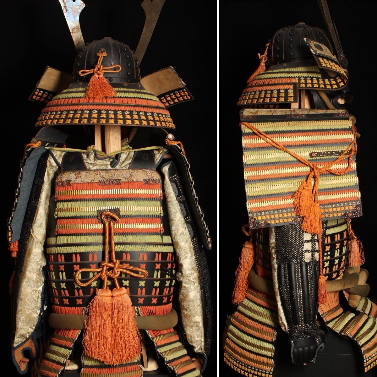 Full-Size Samurai Gusoku Armor | Assembled Kabuto & Menpo | Edo-Period Style Japanese Armor Display