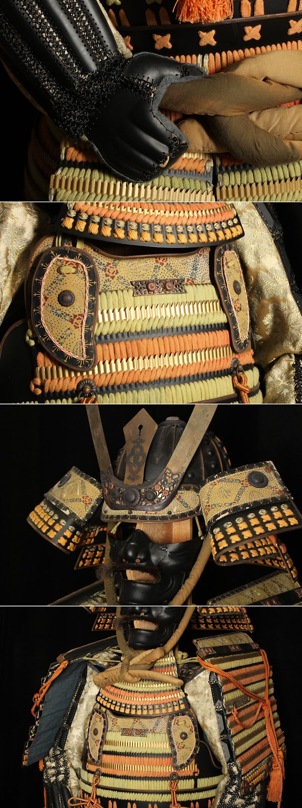Full-Size Samurai Gusoku Armor | Assembled Kabuto & Menpo | Edo-Period Style Japanese Armor Display
