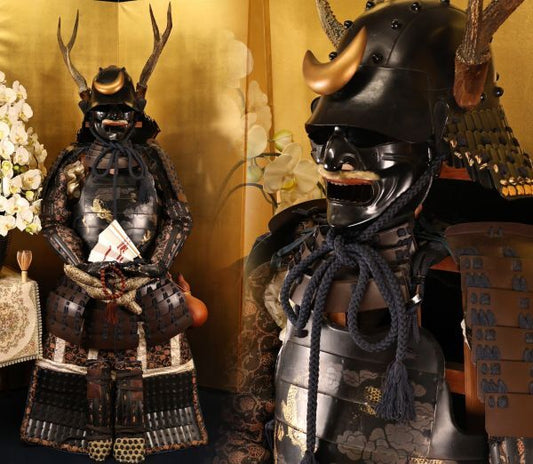 Full-Size Samurai Yoroi Armor with Kabuto Helmet | Antique-Style Gusoku Display Armor | Japanese Samurai Armor & Yoroi