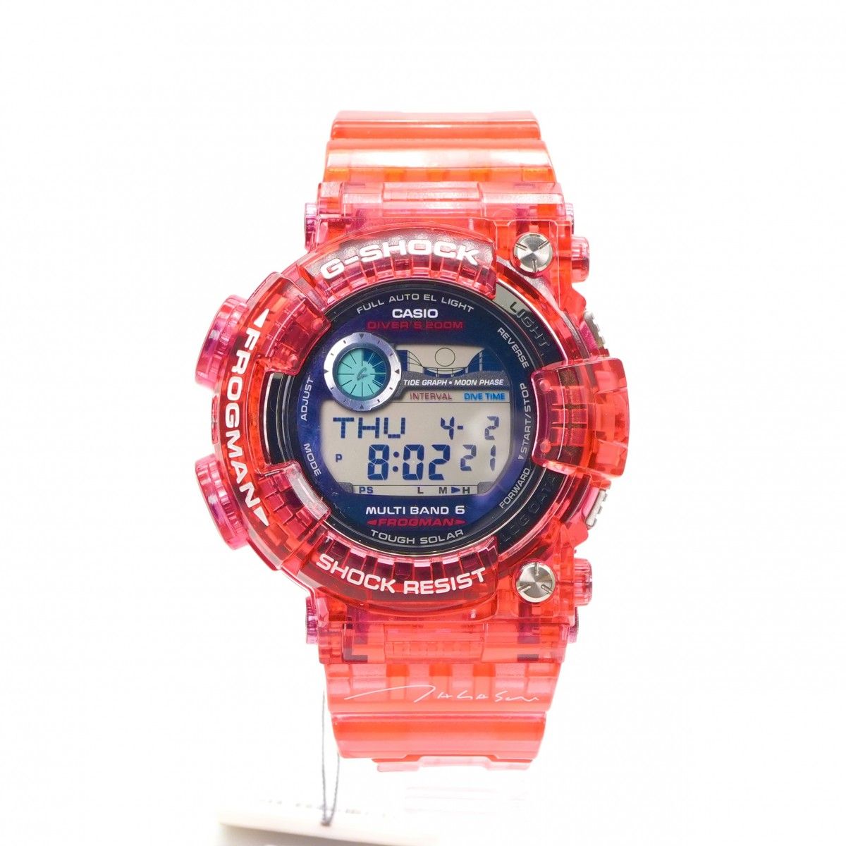 G-SHOCK FROGMAN Murakami GWF-1000TM-4JR Transparent Red Rare Diver Watch Full Set Collector Piece