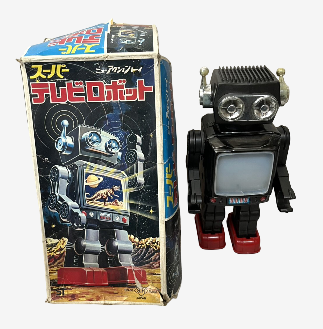 Horikawa New Action Toy Super Television Robot with Original Box · Vintage Japan Space-Age TV Robot