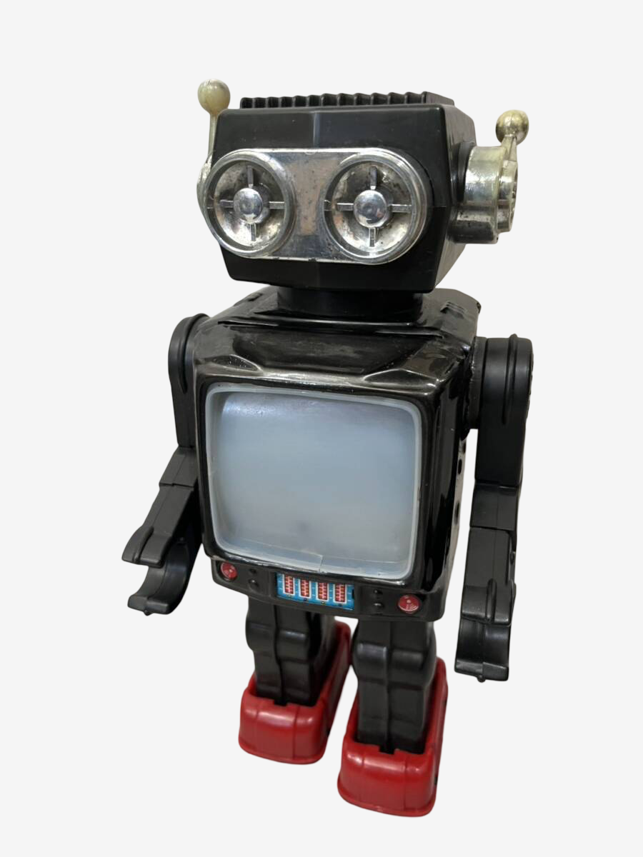 Horikawa New Action Toy Super Television Robot with Original Box · Vintage Japan Space-Age TV Robot