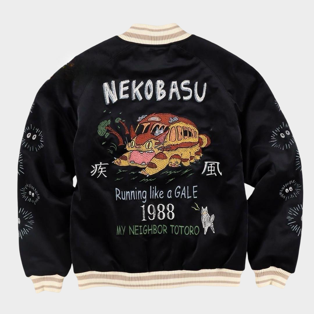 Studio Ghibli GBL My Neighbor Totoro Nekobasu Sukajan Limited Embroidered Jacket L / XL