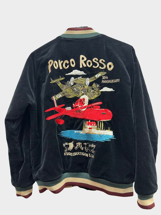 Rare Studio Ghibli Porco Rosso 30th Anniversary Sukajan M Studio D’Artisan GBL Embroidered Bomber Jacket