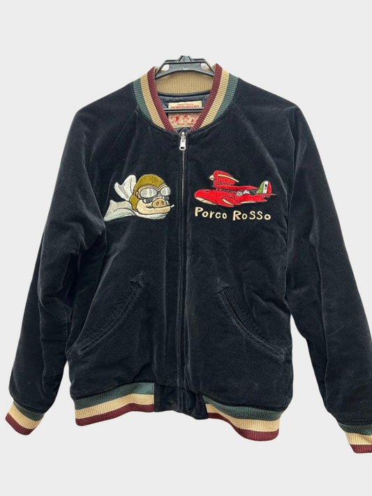 Rare Studio Ghibli Porco Rosso 30th Anniversary Sukajan M Studio D’Artisan GBL Embroidered Bomber Jacket