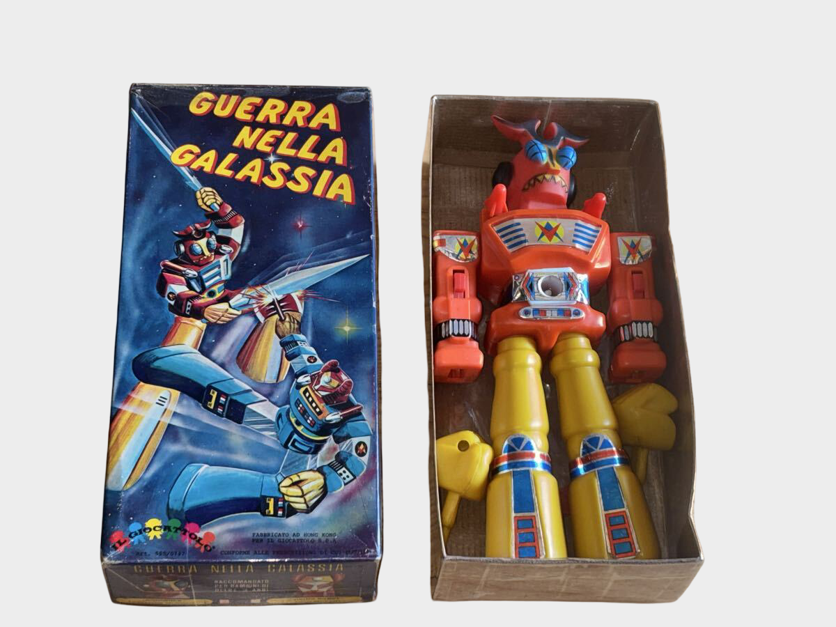 GUERRA NELLA GALASSIA Mini Machinder Robot — Hong Kong Soft Vinyl Boxed Export Super-Robot Rarity (Aftermarket/Unlicensed)
