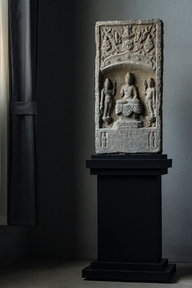 Gandhara Grey Schist Seated Bodhisattva Fragment with Draped Torso, Kushan-Era Style Stone Sculpture (Antique, 100+ Years)