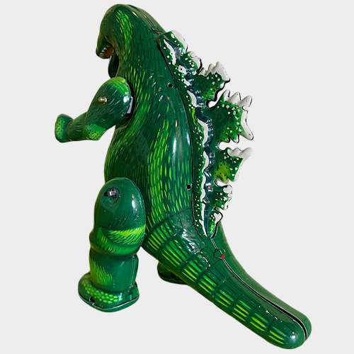 Godzilla Tinplate Figure — Biriken Billiken Shokai Zenmai Wind-Up with Box (Showa Style)