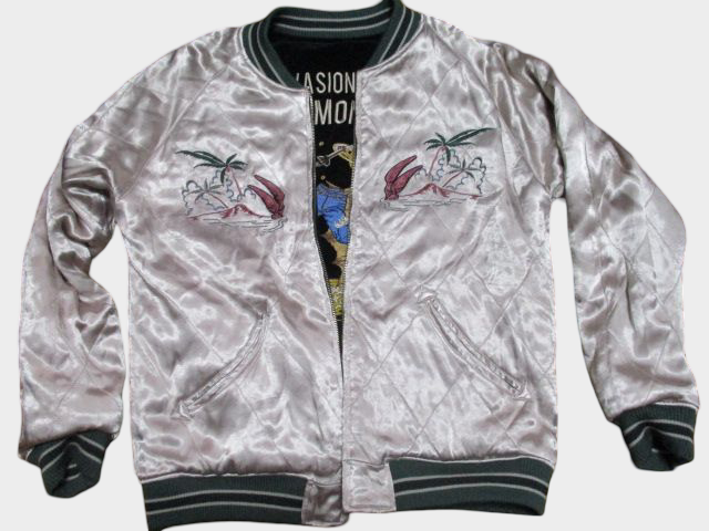 Godzilla × King Ghidorah Reversible Sukajan — Japanese Kaiju Souvenir Jacket, Size 42