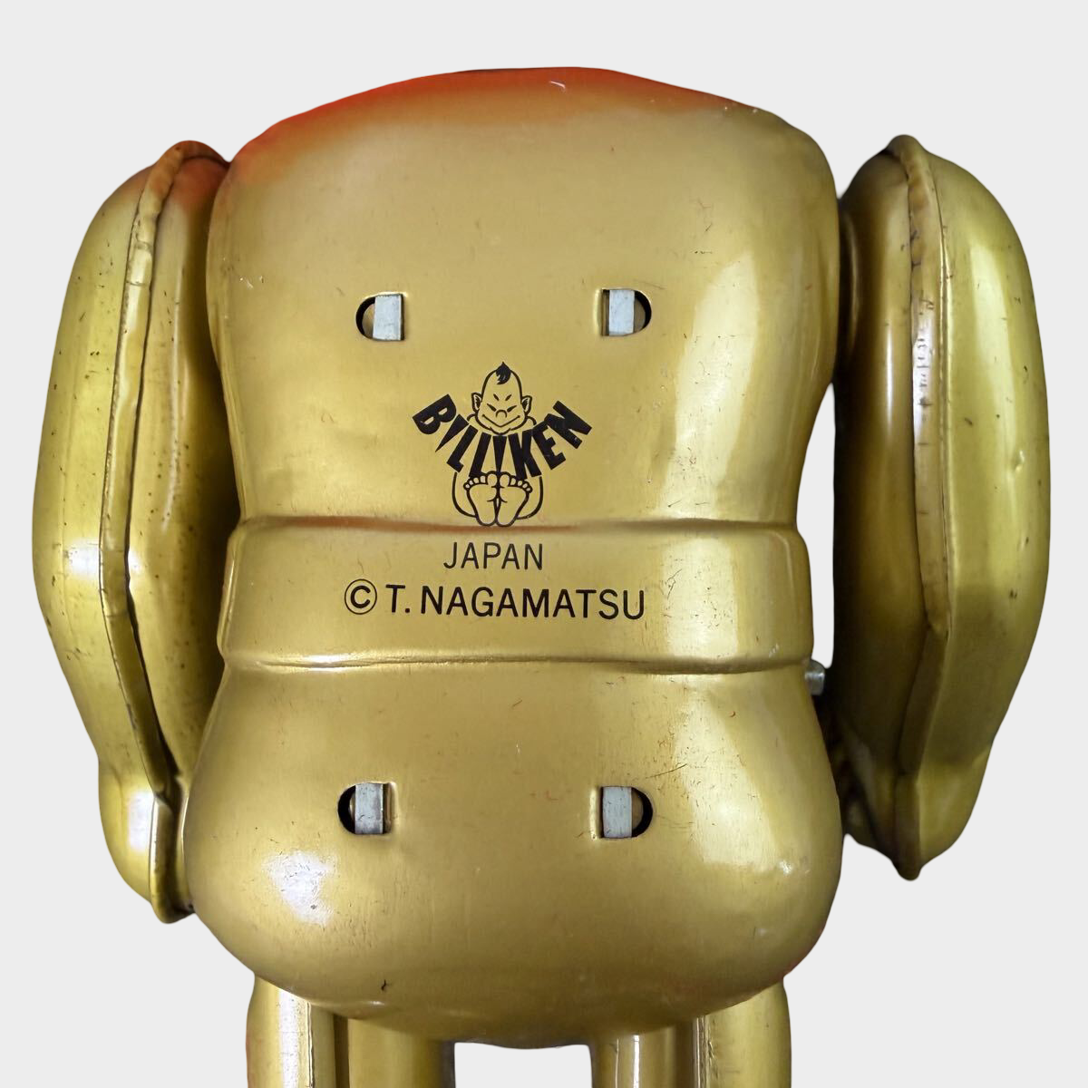 Golden Bat Mechanical Tin Figure — Boxed Japanese Clockwork Superhero, Billiken Shokai Ōgon Bat