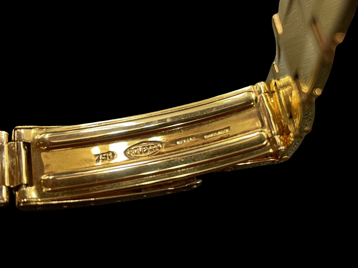 Grand Seiko 9581-7010 · 18K Solid Gold 78.3g · Quartz 35mm · Gold Dial Dress Watch · Vintage GS Rarity · Good Condition