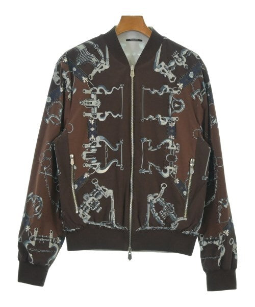 Hermès Reversible Equestrian Hardware Print Blouson Jacket Brown Men’s Size 50 (XL) Double Zip France
