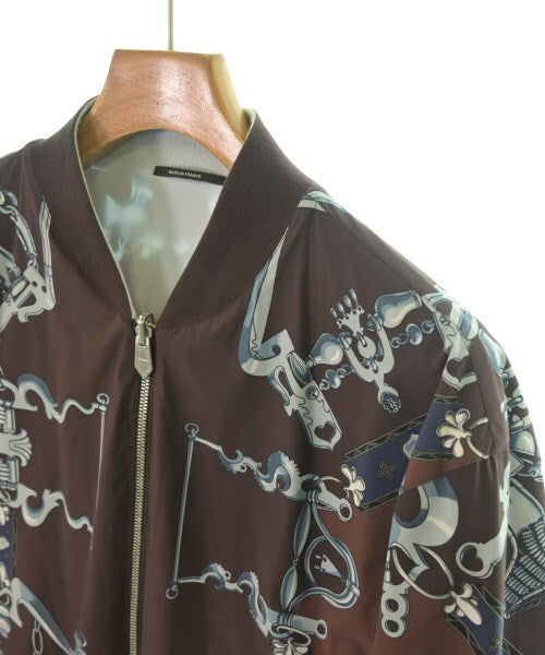 Hermès Reversible Equestrian Hardware Print Blouson Jacket Brown Men’s Size 50 (XL) Double Zip France