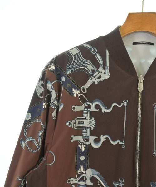Hermès Reversible Equestrian Hardware Print Blouson Jacket Brown Men’s Size 50 (XL) Double Zip France