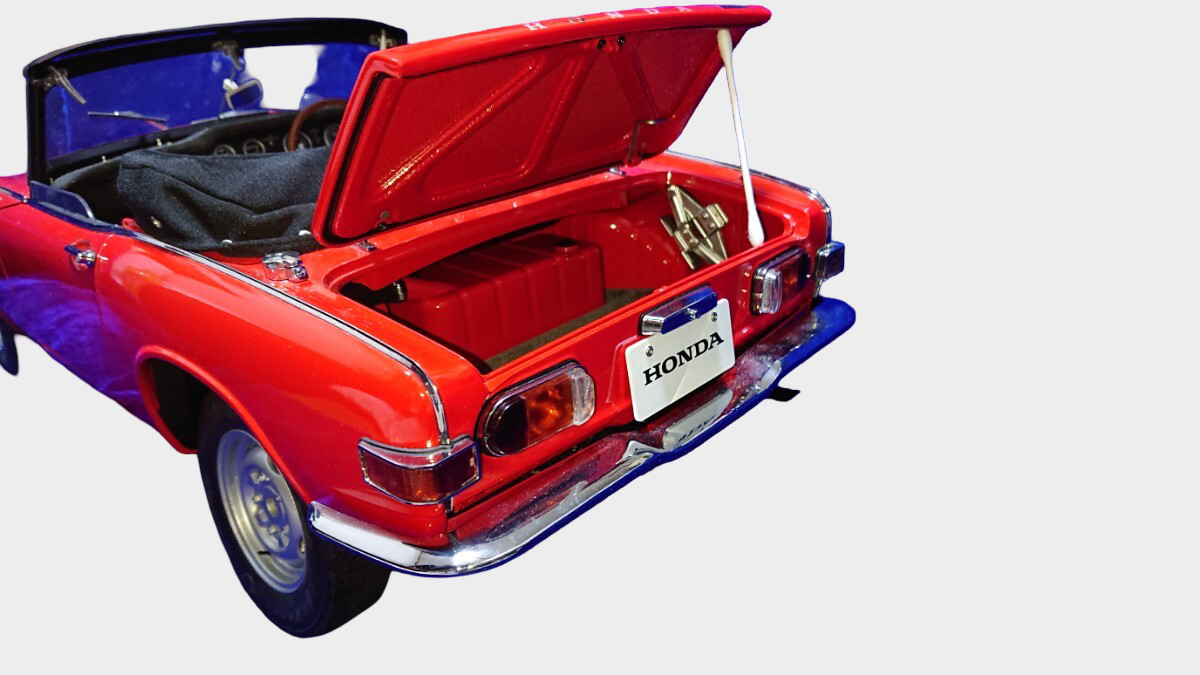 Hachette Honda S800M Large Scale Roadster Model Approx 55.5cm Partwork Build Style Red Convertible Display with Booklet Disc