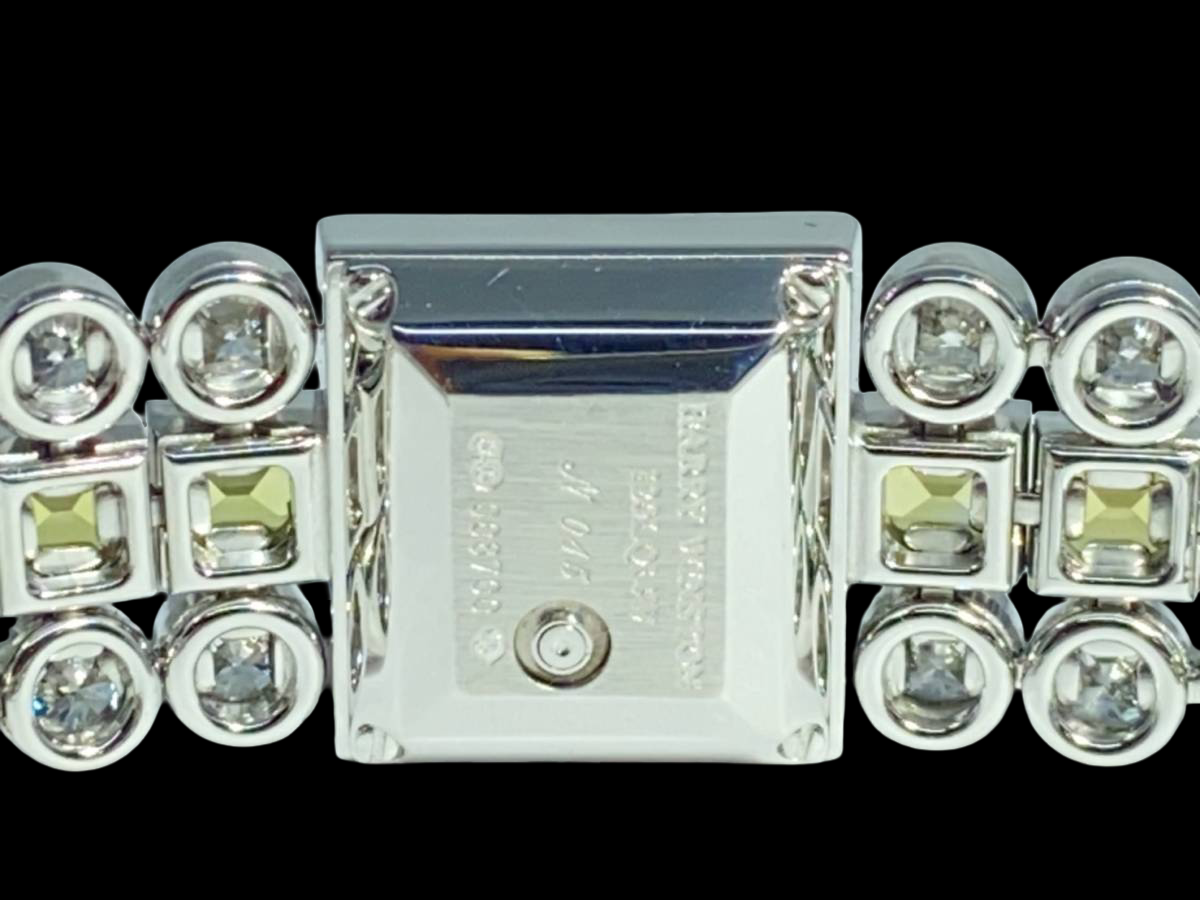 Harry Winston Signature Baguette Jewelry Watch 120LQ14W WG × Fancy Yellow & White Diamonds – Ultra High Jewelry Timepiece – SA Rank