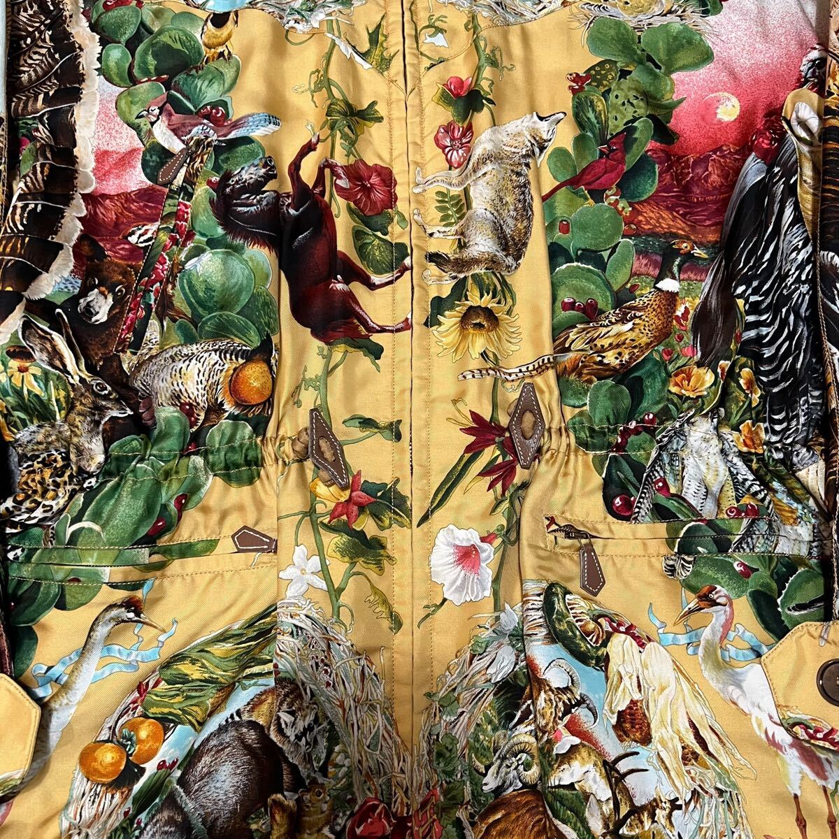 Hermès 1992 Kermit Oliver Reversible Silk Jacket — Museum Archive Art-to-Wear, Rare Illustrated Textile