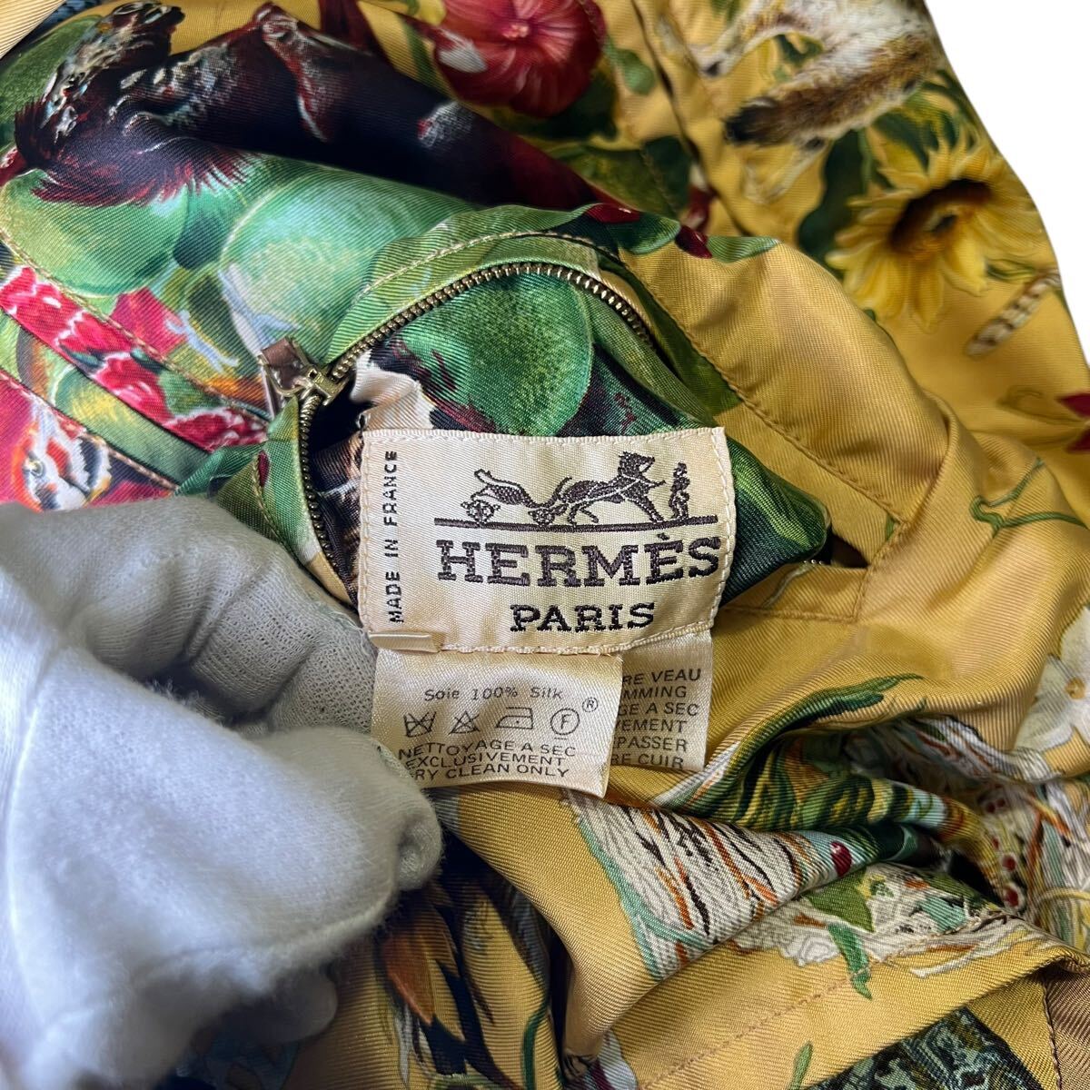 Hermès 1992 Kermit Oliver Reversible Silk Jacket — Museum Archive Art-to-Wear, Rare Illustrated Textile